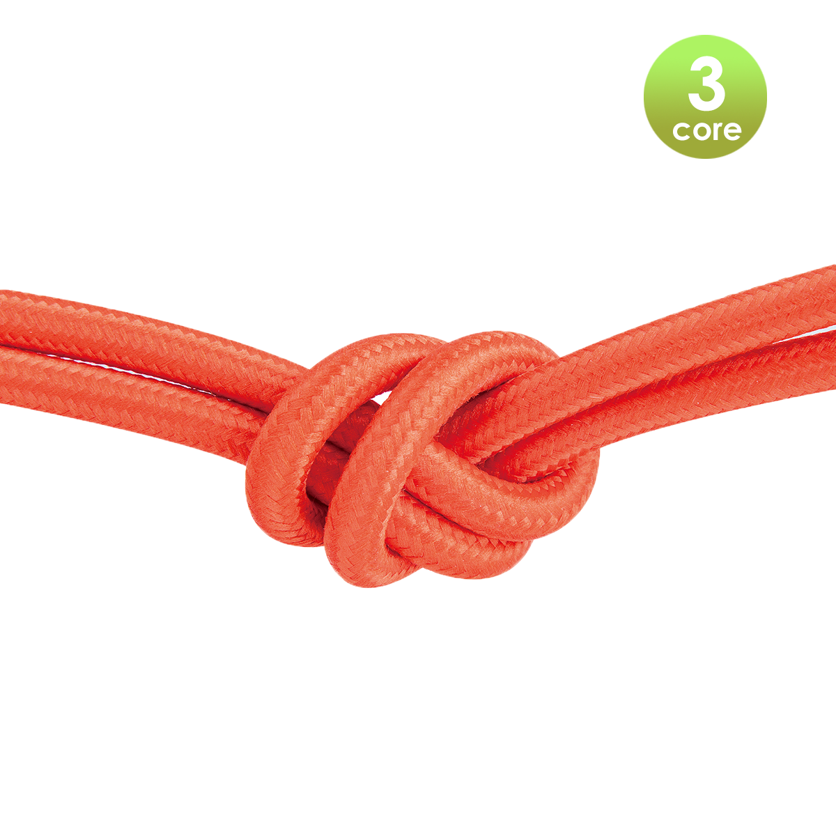 Tangla lighting - TLCB01002OG - 3c - Fabric cable 3 core - in carmine red
